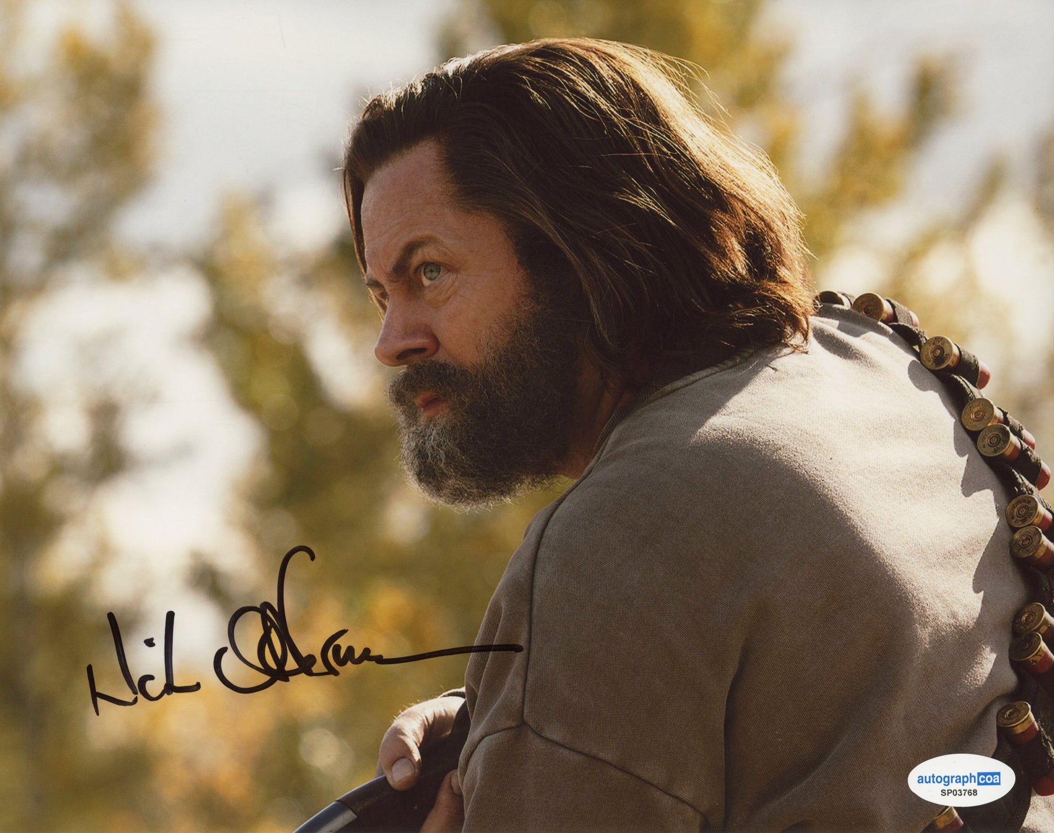 Nick Offerman Last of Us Signed Autograph 8x10 Photo ACOA