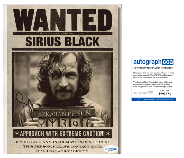 Gary Oldman Harry Potter Signed Autograph 8x10 Photo ACOA