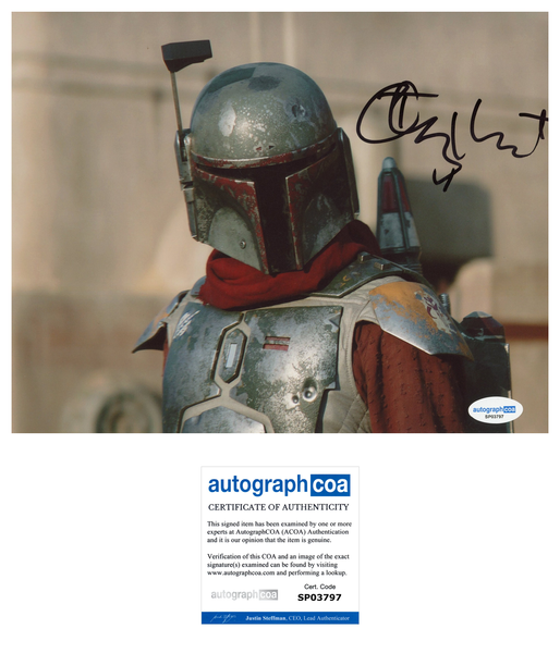 Timothy Olyphant Mandalorian Signed Autograph 8x10 Photo ACOA