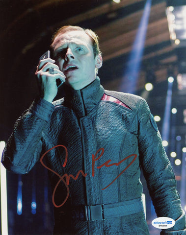 Simon Pegg Star Trek Signed Autograph 8x10 Photo ACOA