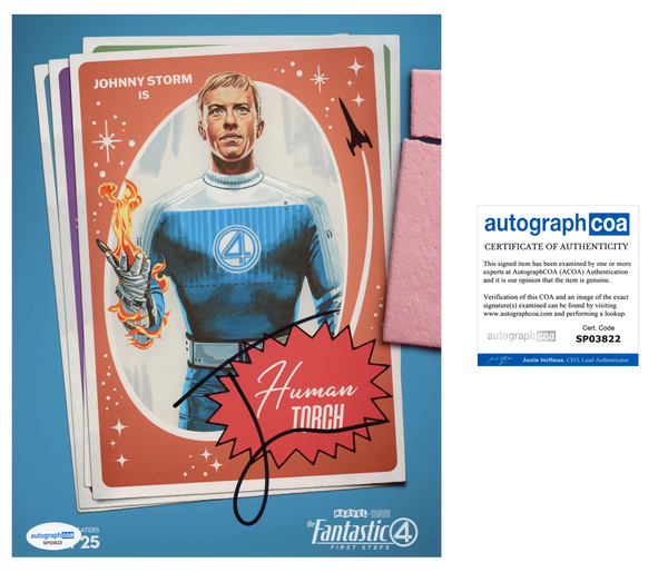 Joseph Quinn Fantastic Four Signed Autograph 8x10 Photo ACOA