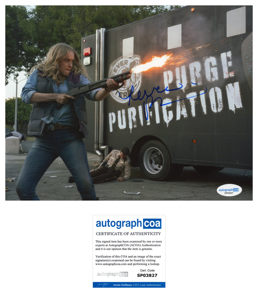 Leven Rambin Purge Signed Autograph 8x10 Photo ACOA