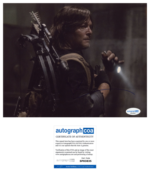 Noman Reedus Walking Dead Signed Autograph 8x10 Photo ACOA