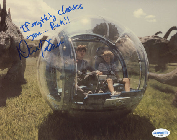 Nick Robinson Jurassic World Signed Autogrpah 8x10 Photo Very Rare Quote
