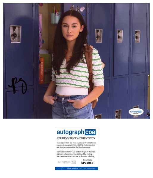 Lola Tung The Summer I Turned Pretty Signed Autograph 8x10 Photo ACOA