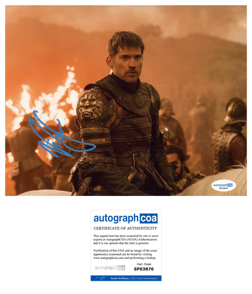 Nikolaj Coster Waldau Game of Thrones Signed Autograph 8x10 Photo ACOA