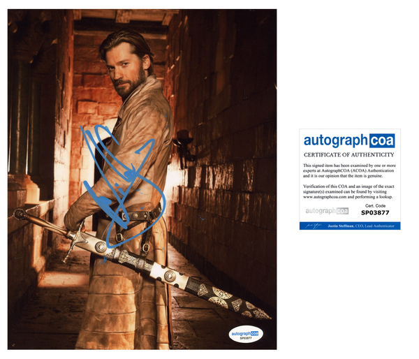 Nikolaj Coster Waldau Game of Thrones Signed Autograph 8x10 Photo ACOA