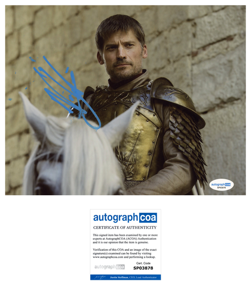 Nikolaj Coster Waldau Game of Thrones Signed Autograph 8x10 Photo ACOA