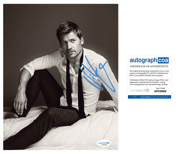 Nikolaj Coster Waldau Game of Thrones Signed Autograph 8x10 Photo ACOA