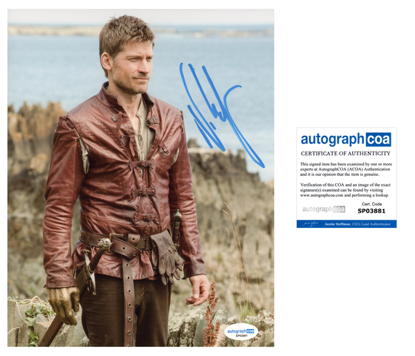 Nikolaj Coster Waldau Game of Thrones Signed Autograph 8x10 Photo ACOA