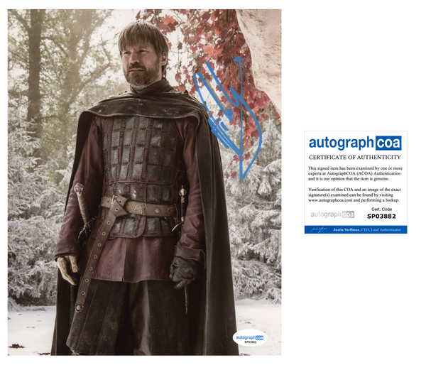 Nikolaj Coster Waldau Game of Thrones Signed Autograph 8x10 Photo ACOA