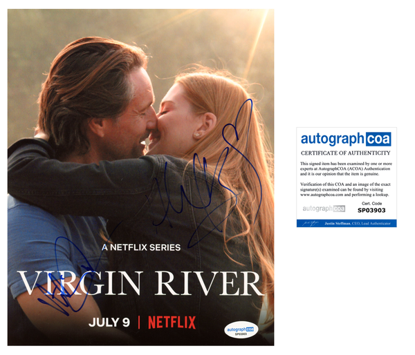 Martin Henderson Alexandra Breckinridge Virgin River Signed Autograph 8x10 Photo ACOA