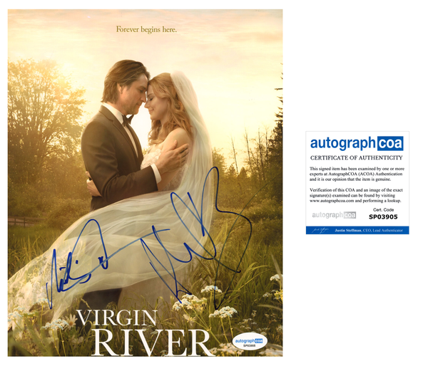 Martin Henderson Alexandra Breckinridge Virgin River Signed Autograph 8x10 Photo ACOA