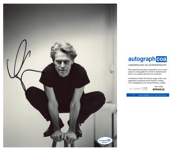 Willem Dafoe Spider-Man Signed Autograph 8x10 photo ACOA - Outlaw Hobbies Authentic Autographs