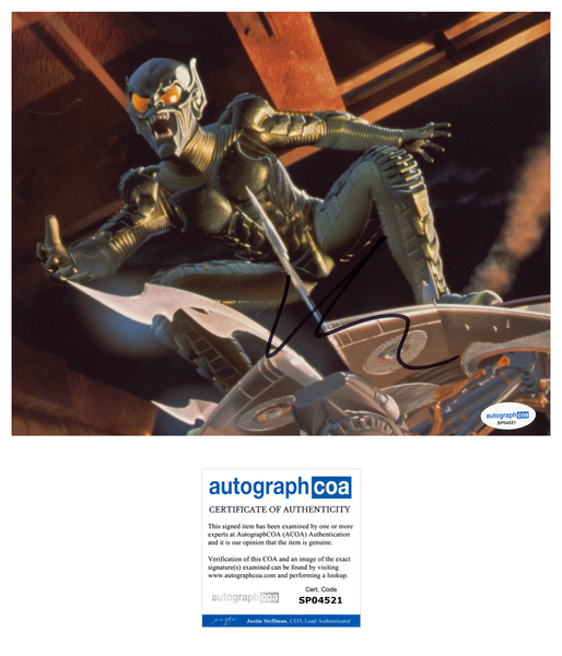 Willem Dafoe Spider-Man Signed Autograph 8x10 photo ACOA - Outlaw Hobbies Authentic Autographs