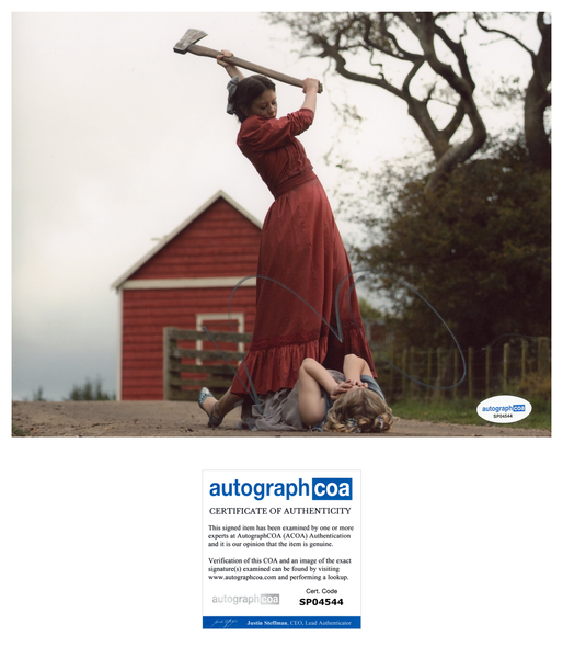 Mia Goth Pearl Signed Autograph 8x10 Photo ACOA