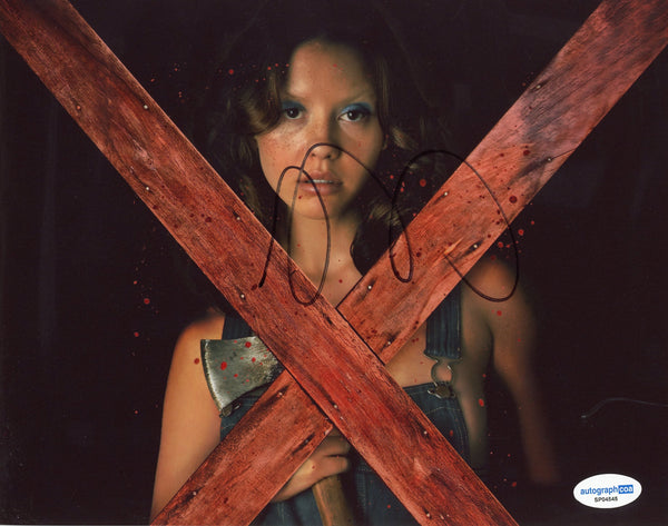 Mia Goth Pearl Signed Autograph 8x10 Photo ACOA