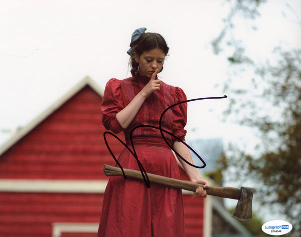 Mia Goth Pearl Signed Autograph 8x10 Photo ACOA