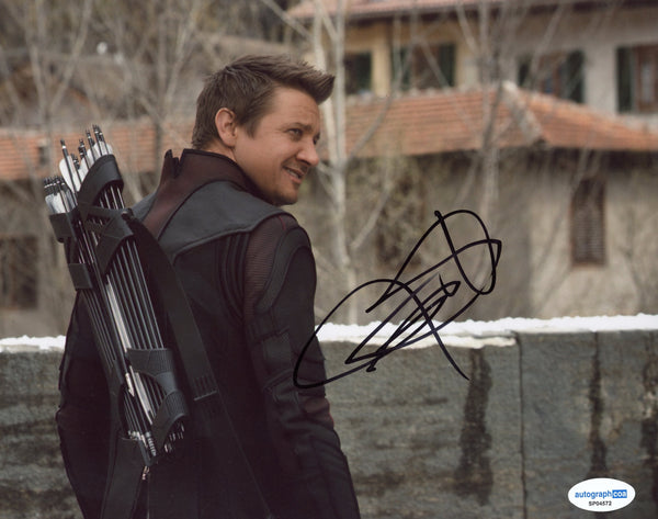 Jeremy Renner Avengers Signed Autograph 8x10 Photo ACOA