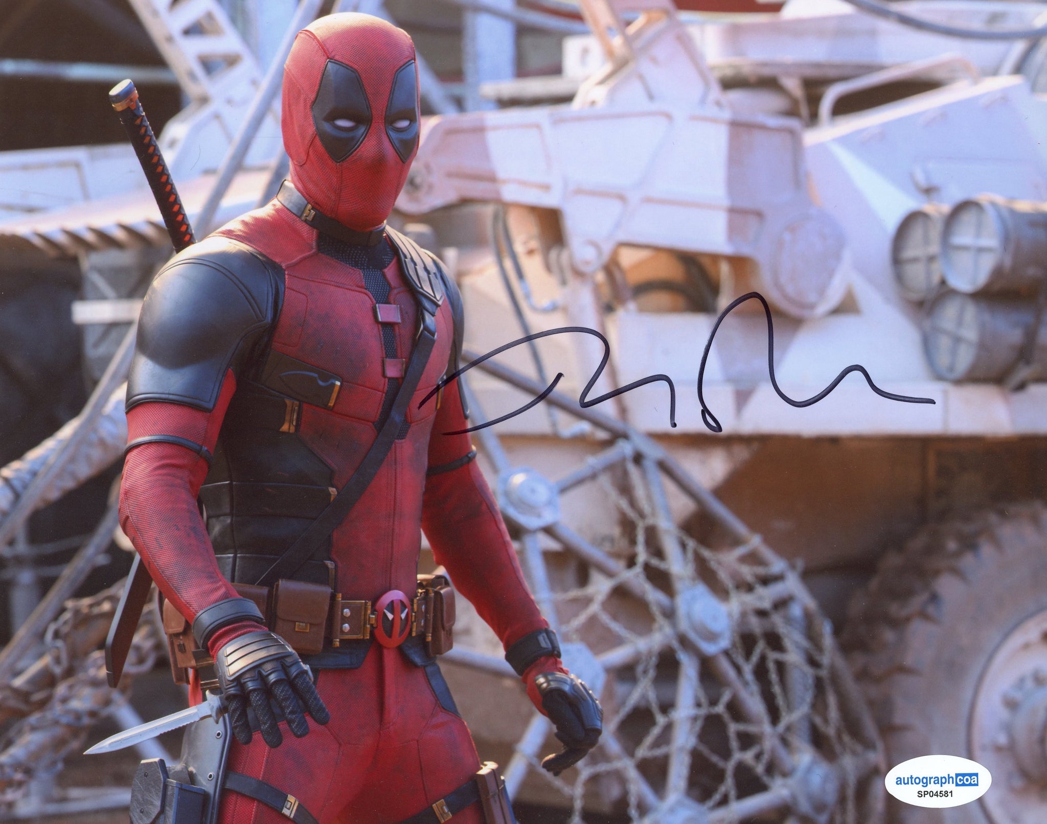 Ryan Reynolds Deadpool Signed Autograph 8x10 Photo ACOA