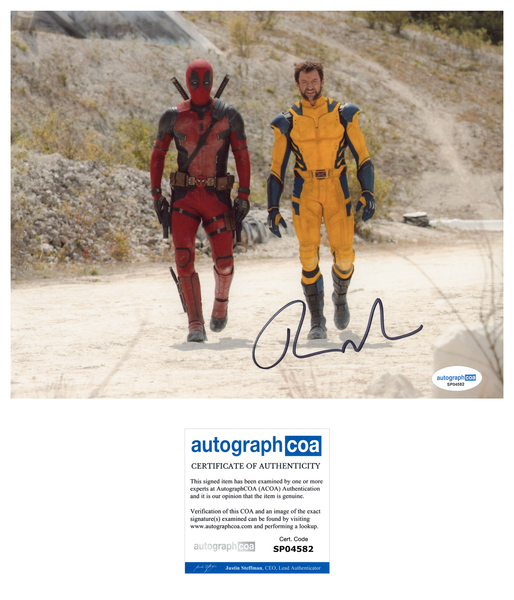 Ryan Reynolds Deadpool Signed Autograph 8x10 Photo ACOA