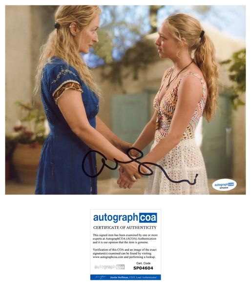 Amanda Seyfried Mamma Mia Signed Autograph 8x10 Photo ACOA