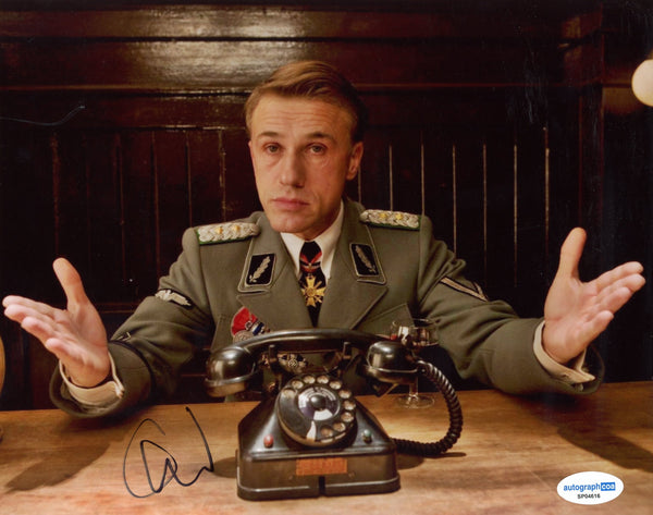 Christoph Waltz Inglorious Basterds Signed Autograph 8x10 Photo ACOA