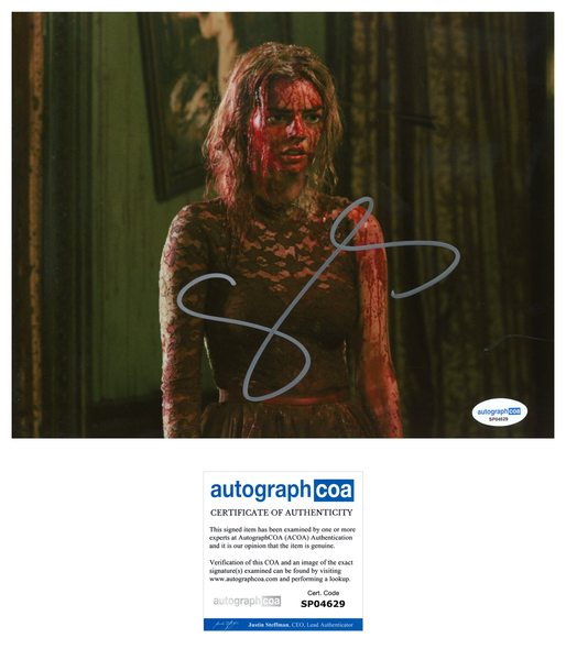 Samara Weaving Ready or Not Signed Autograph 8x10 Photo ACOA