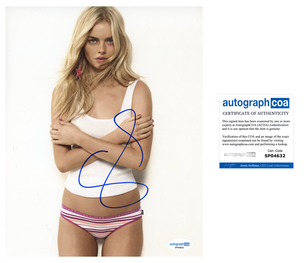 Samara Weaving Sexy Signed Autograph 8x10 Photo ACOA