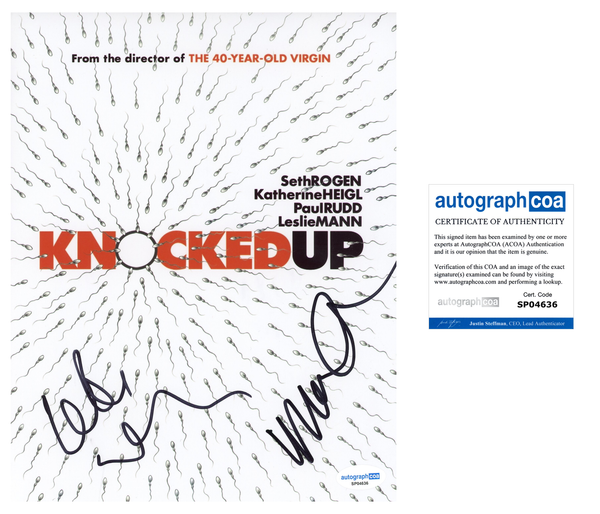 Maude Apatow & Leslie Mann Knocked Up Signed Autograph 8x10 Photo ACOA (Copy