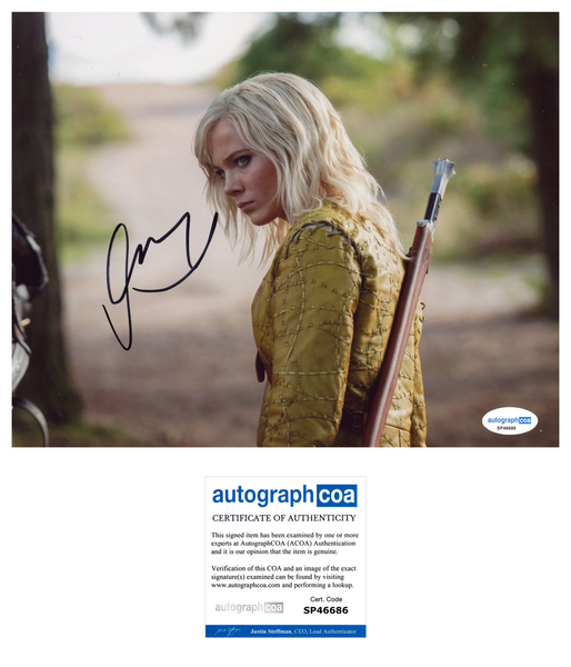 Freya Allan The Witcher Signed Autograph 8x10 Photo ACOA