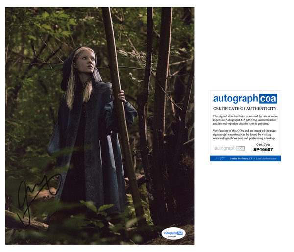 Freya Allan The Witcher Signed Autograph 8x10 Photo ACOA