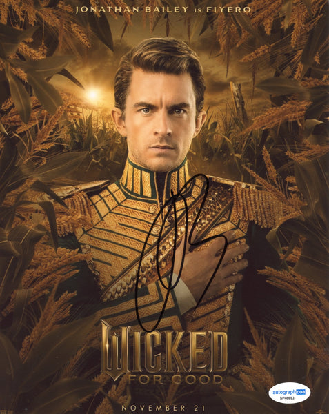 Jonathan Bailey Wicked Signed Autograph 8x10 Photo ACOA