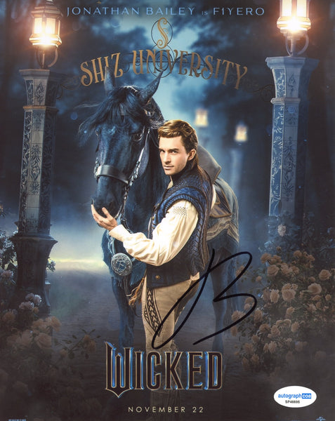 Jonathan Bailey Wicked Signed Autograph 8x10 Photo ACOA