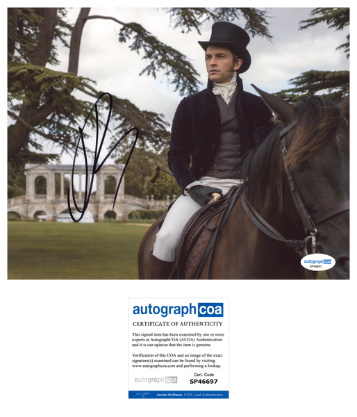 Jonathan Bailey Bridgerton Signed Autograph 8x10 Photo ACOA
