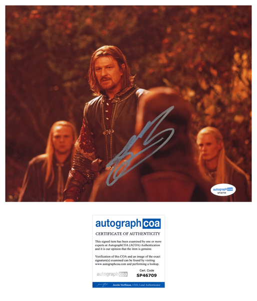 Sean Bean Lord of the Rings Signed Autograph 8x10 Photo ACOA