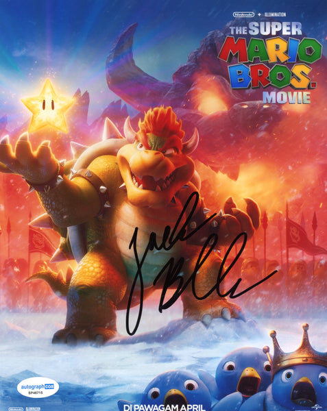 Jack Black Super Mario Signed Autograph 8x10 Photo ACOA