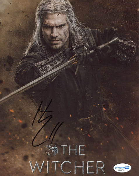 Henry Cavill Witcher Signed Autograph 8x10 Photo ACOA