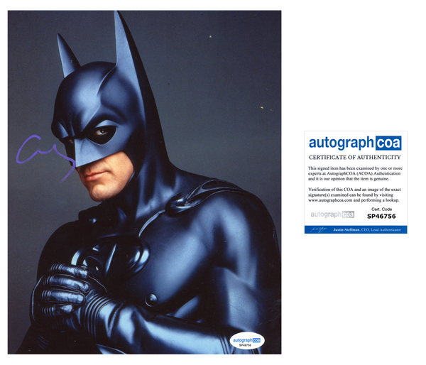 George Clooney Batman & Robin Signed Autograph 8x10 Photo ACOA
