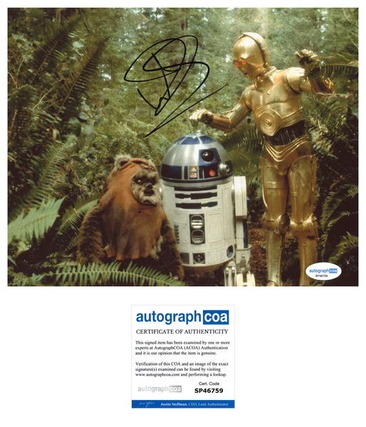 Warwick Davis Star Wars Signed Autograph 8x10 Photo ACOA