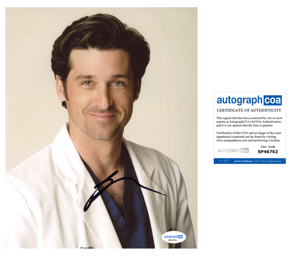 Patrick Dempsey Grey's Anatomy Signed Autograph 8x10 Photo ACOA