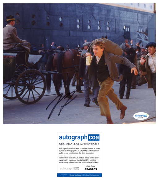 Leonardo DiCaprio Titanic Signed Autograph 8x10 Photo ACOA