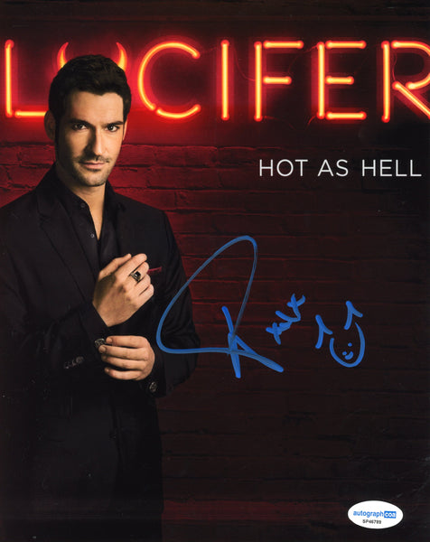Tom Ellis Lucifer Signed Autograph 8x10 Photo ACOA