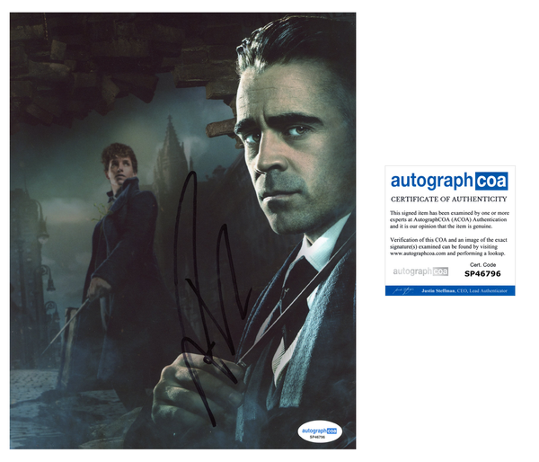 Colin Farrell Fantastic Beasts Signed Autograph 8x10 Photo ACOA