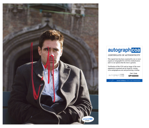Colin Farrell In Bruges Signed Autograph 8x10 Photo ACOA