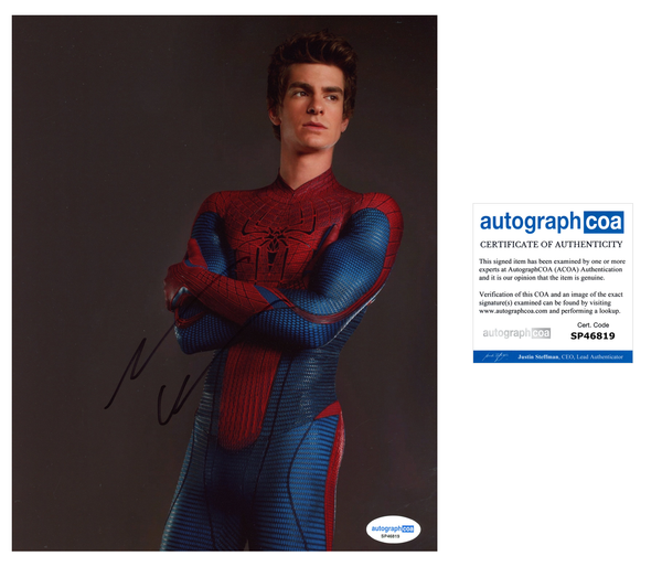 Andrew Garfield Spider-Man Signed Autograph 8x10 Photo ACOA