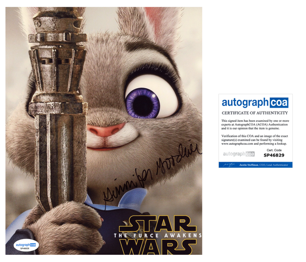 Ginnifer Goodwin Zootopia Signed Autograph 8x10 Photo ACOA