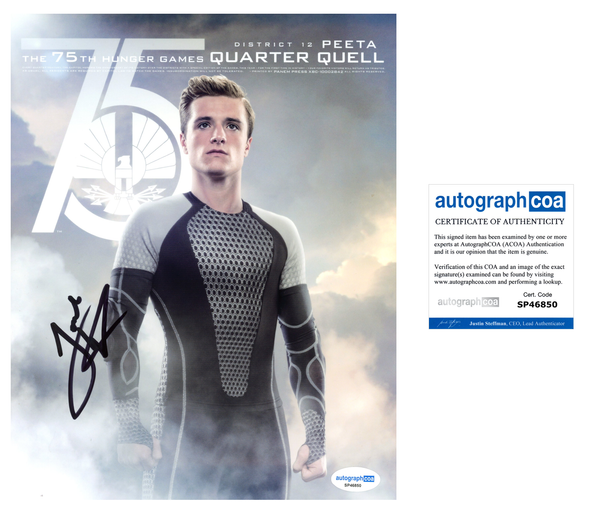 Josh Hutcherson Hunger Games Signed Autograph 8x10 Photo ACOA