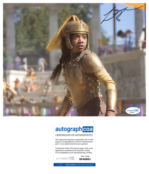 Leah Jeffries Percy Jackson Signed Autograph 8x10 photo ACOA