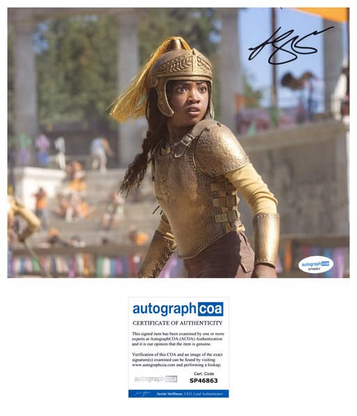 Leah Jeffries Percy Jackson Signed Autograph 8x10 photo ACOA